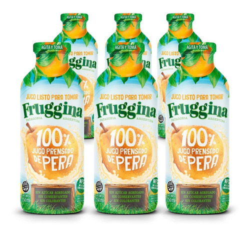 Jugo Listo Para Tomar Fruggina Pera Pack X 6