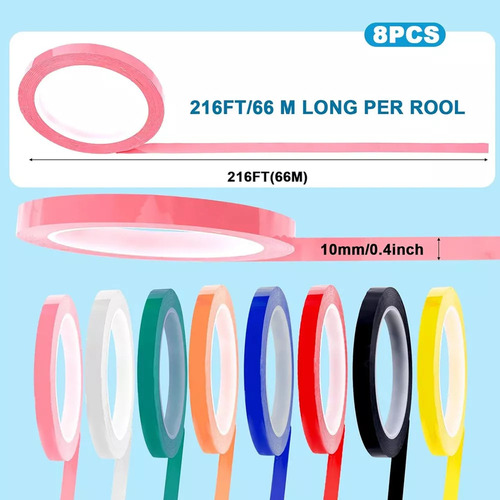 8 Rollos De Cinta Autoclave De Colores Para Instrumentos