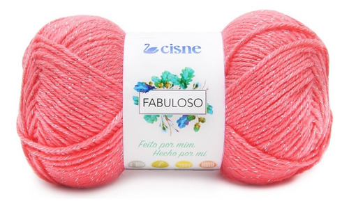 Fio Fabuloso Cisne 100g 200 Metros Tex 500 Crochê E Tricô Cor 00055- Salmão