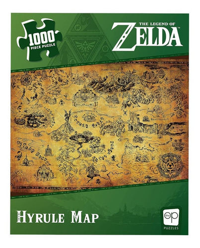 Imagen 1 de 2 de Legend Of Zelda Hyrule Map Rompecabezas 1000 Piezas