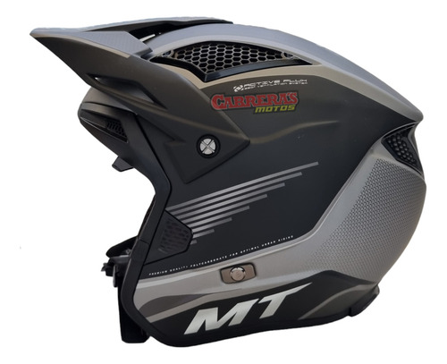 Casco Trial Mt District Sv Pos B2 Gris Mate