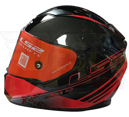 Casco Para Moto Path Negro Rojo