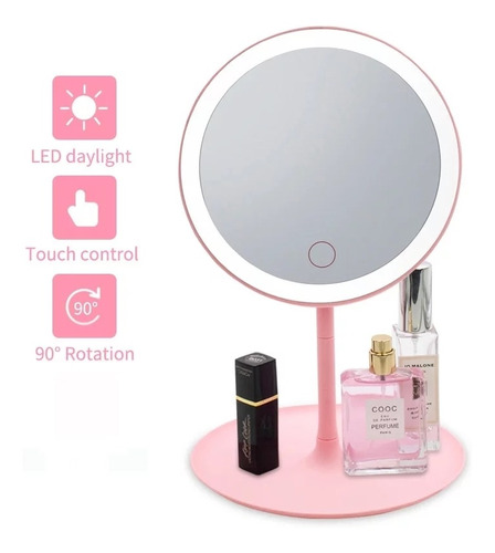 Espejo Luz Led Maquillaje + Base/ Waoscl