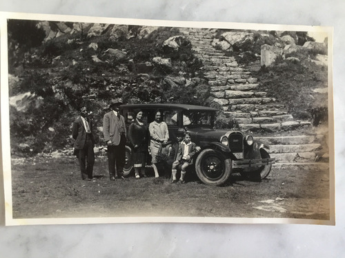 Foto-postal Familia Y El Dodge -españa Pontevedra 1900