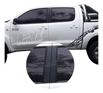 Comprar Calcos Parantes Hilux Toyota 2005 2006 2007 Negro Mate Liso