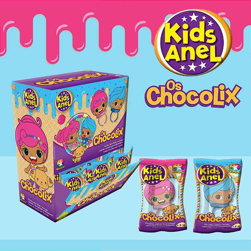 Pirulito Anel Chocolix Caixa Com 32 Unidades De 13g