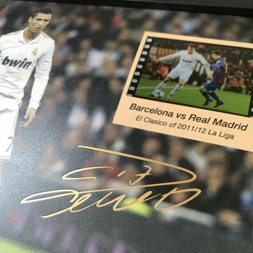 Póster Firmado De Orimami Ronaldo, Foto Enmarcada De 8