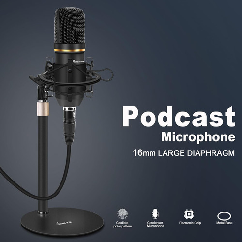 Paquete De Equipo De Podcast Para 2, Mezclador De Dj Con Int