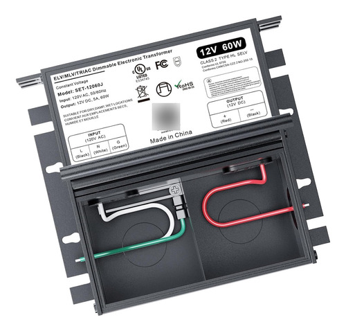 Driver Led Regulable De 60 W Y 12 V Atenuador Lutron Y ...