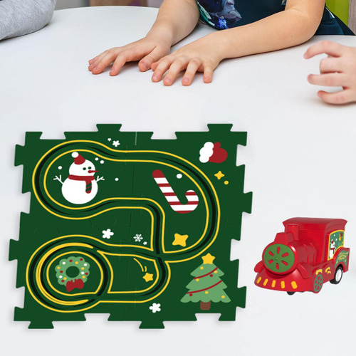 Puzzle Tracks Set Track Toy Un Rompecabezas De 4 Piezas