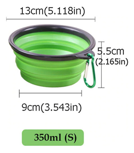 Plato Goma Plegable Portátil Para Alimento Frio O Caliente