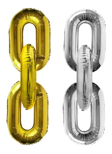 50 Globos Metalic Eslabon Para Formar Cadena Eslabones 40cm 
