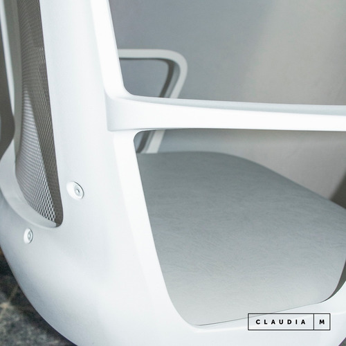 Silla Fresa Blanca Para Oficina De Escritorio Rossi Diseño