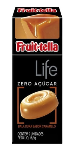 Bala Caramelo Zero Açúcar Fruit-tella Life Caixa 18,9g 