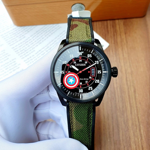 Imagen 9 de 9 de Citizen Marvel Capitan America Aw1367-05w ......... Dcmstore