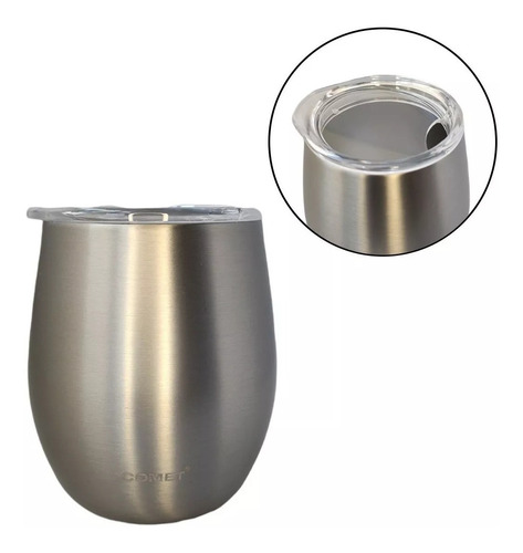 Mate Comet 240ml Acero Inox. Con Tapa