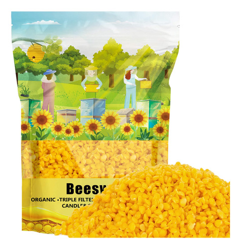 Pellets De Cera De Abejas Natural Orgánica Amarilla De 15.98