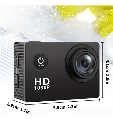 Cámara Deportiva Tipo Gopro Full Hd 1080p Sumergible 30 M
