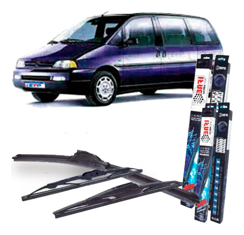 Kit 3 Escobilla Aerodinámica P/ Peugeot 806 1993 / 2002 X3