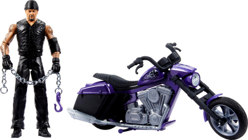 Mattel Wwe Wrekkin' Slamcycle - Conjunto De Juego De Vehículo Y Figura De Acción Con Motocicleta De Juguete Y Undertaker De 6 Pulgadas, Piezas Coleccionables, Acción De Lanzamiento Y Separaciones