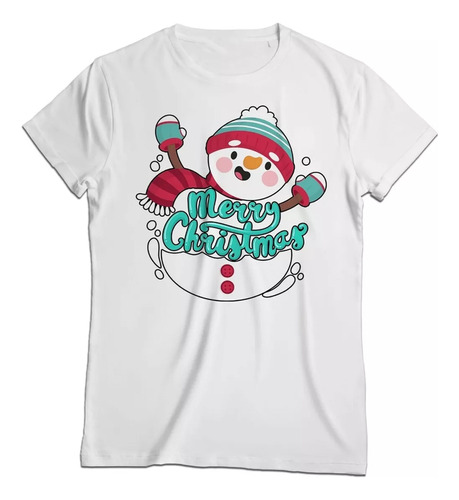 Playera Muñeco De Nieve Merry Christmas Regalo Navideño M40