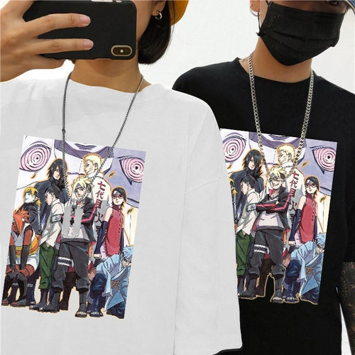 Camiseta Naruto Elements Kakashiri Camiseta Corta Pareja 