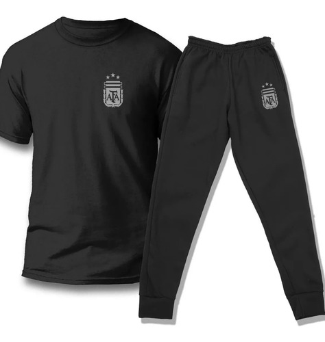 Conjunto Niño Remera Y Pantalon Jogging Futbol Argentino 