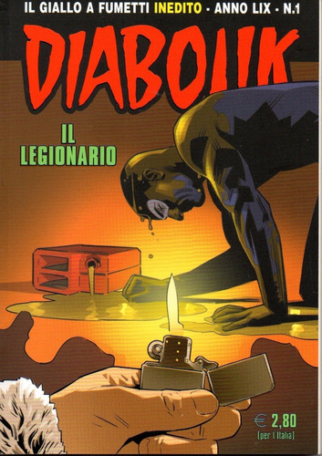 Diabolik N° 01 - Ano 61 - Il Legionario - 132 Páginas Em Italiano - Editora Astorina - Formato 12 X 17 - Capa Mole - 2020 - Bonellihq 1 Cx478 J23