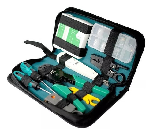 Kit Crimpeadora Profesional Cable De Red Con Conectores Rj45