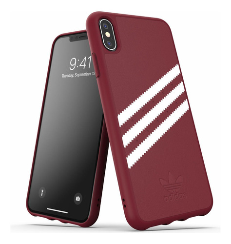 Protector adidas Para iPhone XS Max 3 Lineas Rojo