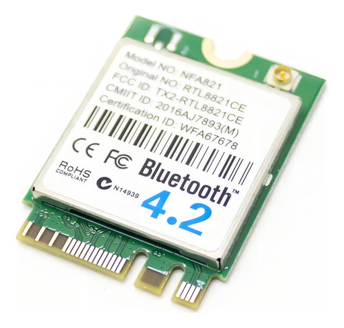 Adaptador Placa De Rede Wi-fe 5g Bt 4.2 M2 Notebook Mini