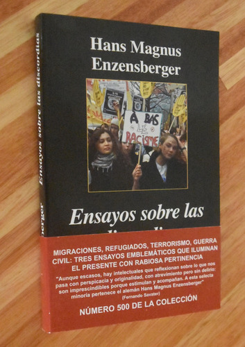 Hans Magnus Enzensberger - Ensayos Sobre Las Discordias (Reacondicionado)