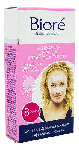 Biore Bandas De Limpieza Profunda Combo Nasales Facial 8u 3c