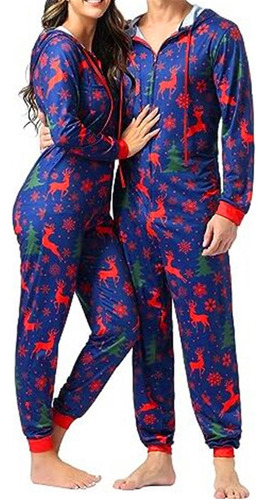 Pijama De Una Pieza De Navidad Familiar Para Parejas