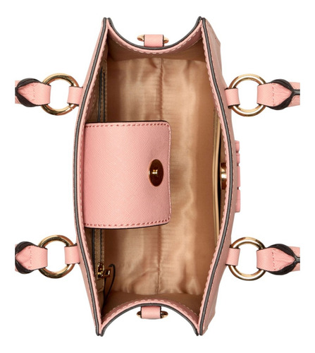 Bolsa Guess Factory Sg970105-ros Acabado De Los Herrajes Níquel Color Rosa Correa De Hombro Rosa Diseño De La Tela Lisa