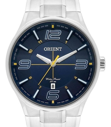 Relogio Orient Masculino Aço - Mbss1307 D2sx
