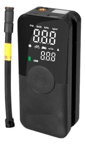 Compresor Inflador De Aire Portatil Para Carro Compresor Portatil Para Auto Bomba De Aire Para Auto Infla Balones Llantas De Bicicleta, Automovil Y Motocicleta Tiempo Recarga 3h Power Bank Linterna