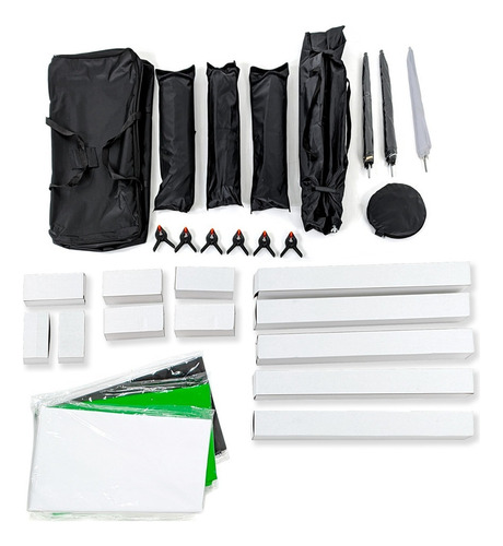 Kit de estúdio fotográfico Softbox Cicloramas Sombrilla