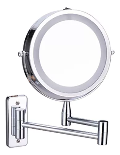 Espelhos dupla face Articulado com Luz Maquiagem 1x7x recarregável
