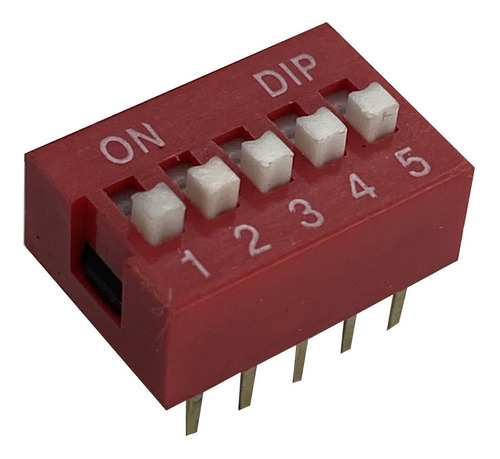 Dip Switch De 5  Posiciones Bits Vías Canal Deslizable