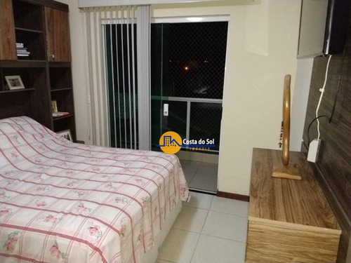 Excelente Apartamento Com 2 Dormitórios À Venda, 80 M² Por R$ 295.000,00 - Recreio - Rio Das Ostras/rj - Ap0703