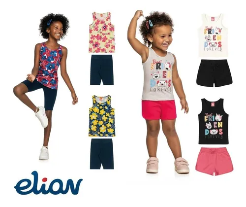 Kit 04 Roupas Infantil Menina Da Kyly Brandili E Rovitex Frete