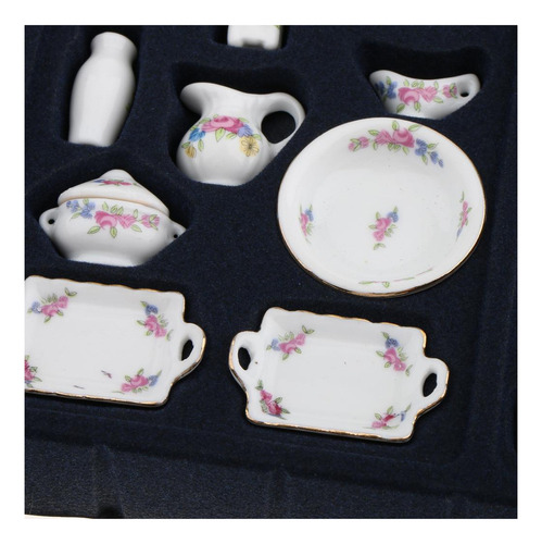 De Té De Para Comedor De 40 Piezas, Taza 1/12, Miniatura De