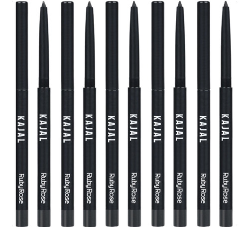 Imagem 7 de 10 de Kit 5 Lápis Retrátil Para Olhos K A J A L Ruby Rose Hb-055