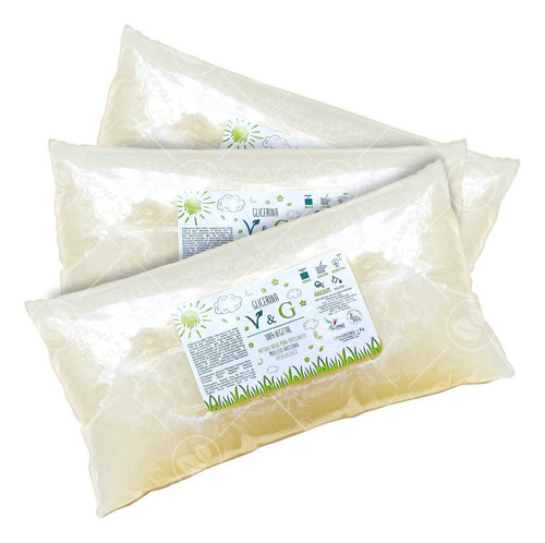 Kit 3 Base Sabonete Vegetal Transparente Vegana 1 Kg