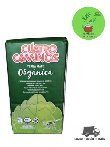 Yerba Mate Cuatro Caminos Orgánica 500gr X 11 U.