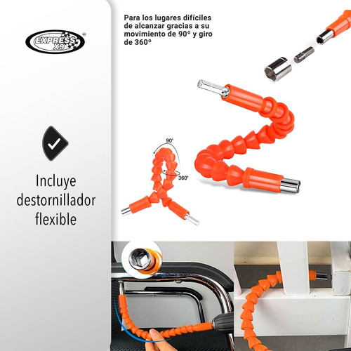 Imagen 7 de 7 de Taladro Atornillador Inalambrico Recargable Eléctrico Kit 1b