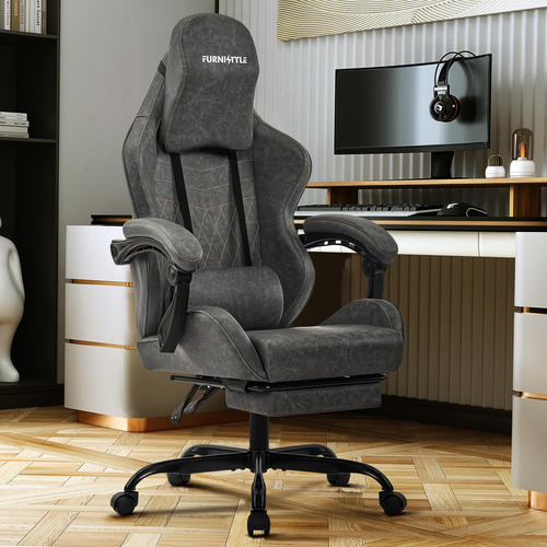 Silla De Videojuegos Con Reposacabezas Grande Reposabrazos