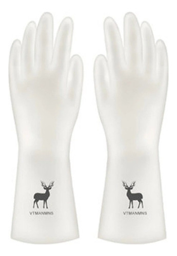 M - Guantes De Limpieza De Goma Delgados E Impermeables Para