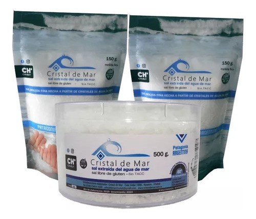 Sal Marina Natural Comestible Fina Y En Escamas . Combo